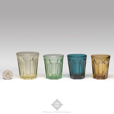 Lot Of Four Pressed Glass Shot Glasses, JK plate 138