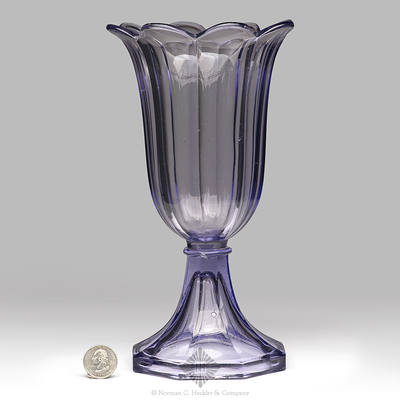 Pressed Glass Tulip Vase, Similar in form and construction to B/K #3021 Type b