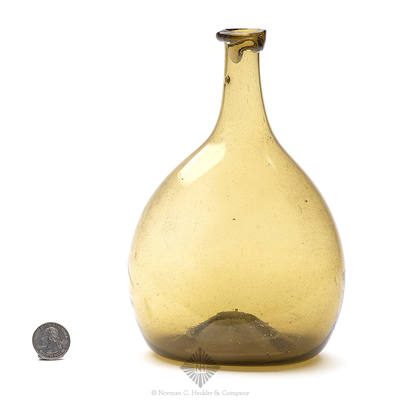 Freeblown Chestnut Bottle, Similar in form and construction to MW color plate III, center