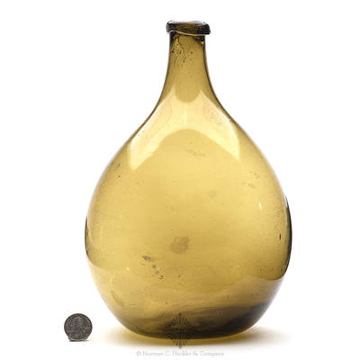 Freeblown Chestnut Bottle, Similar in form and construction to McK plate 224, #8