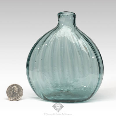 Pattern Molded Pocket Flask, Similar in form and construction to MW color plate VI, #1