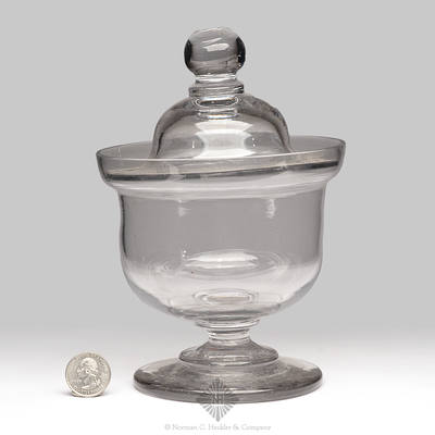 Freeblown Covered Sugar Bowl, Similar in form and construction to PG plate 36