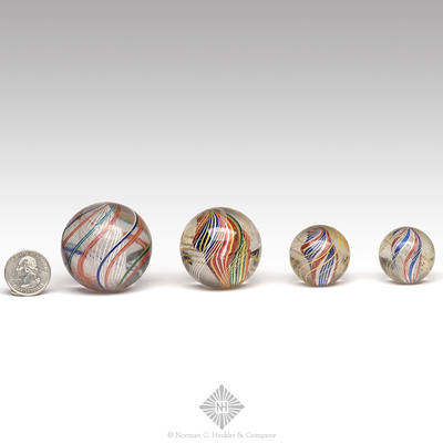 Lot Of Four Freeblown Marbles