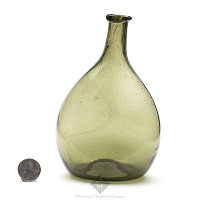 Freeblown Chestnut Bottle, Similar in form and construction to McK plate 224, #8