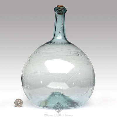 Freeblown Globular Bottle, Similar in form and construction to MW color plate III, bottom left