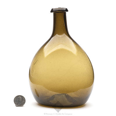 Freeblown Chestnut Bottle, Similar in form and construction to McK plate 225, #8