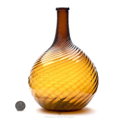 Pattern Molded Globular Bottle, Similar in form and construction to MW color plate V, #1