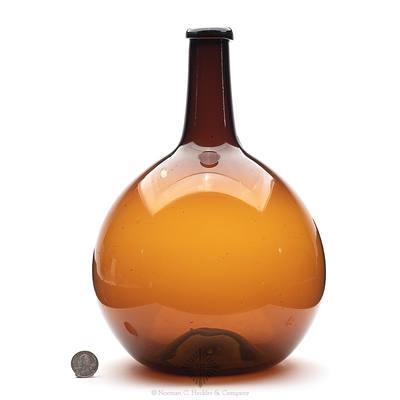 Large Freeblown Globular Bottle, Similar in form and construction to McK plate 224, #5