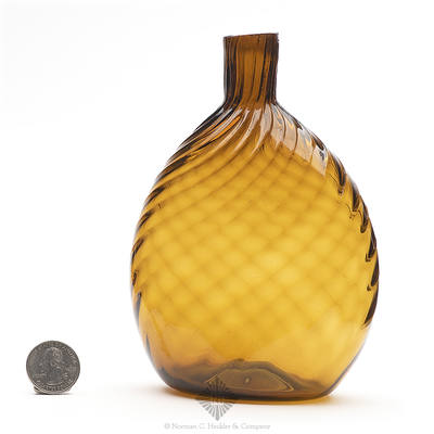 Pattern Molded Pocket Flask, Similar in form and construction to MW plate 98, #6