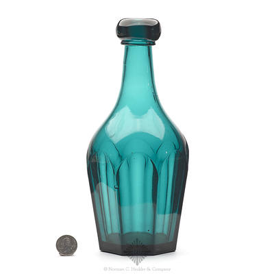 Pressed Glass Back Bar Bottle, B/K #1256b