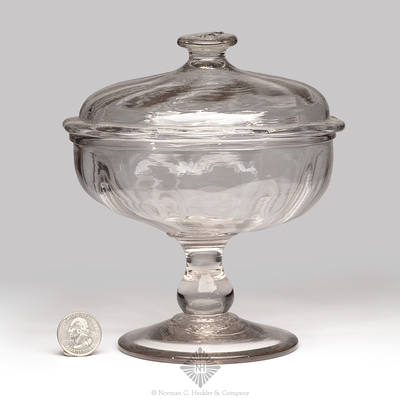 Pattern Molded Covered Sweetmeat Bowl, Similar in form and construction to PG plate 170