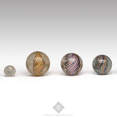 Lot Of Three Freeblown Marbles