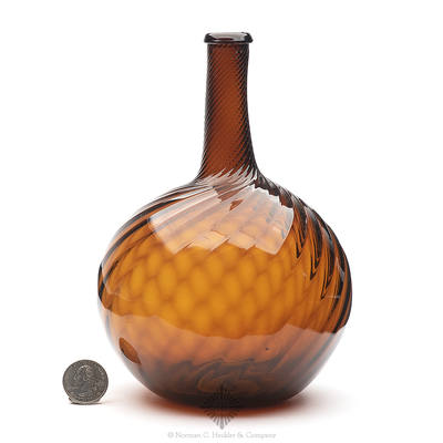 Pattern Molded Globular Bottle, Similar in form and construction to MW color plate V, #1