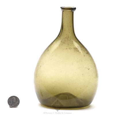 Freeblown Chestnut Bottle, Similar in form and construction to MW color plate III, center