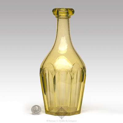 Pressed Glass Back Bar Bottle, B/K #1256b