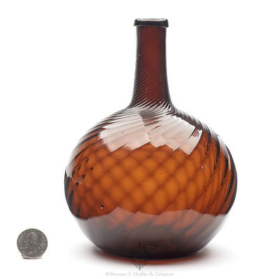 Pattern Molded Globular Bottle, Similar in form and construction to MW color plate V, #1