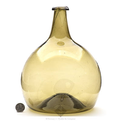 Freeblown Globular Bottle, Similar in form and construction to MW color plate III, top left