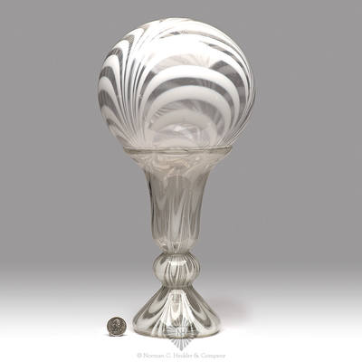 Freeblown Witch Ball And Stand, Similar construction techniques are noted on PG plate 428, left