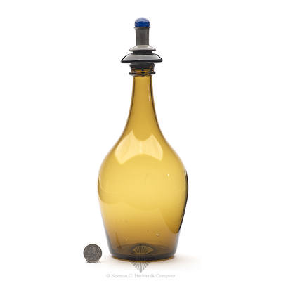 Freeblown Back Bar Bottle, Similar in form to American Glass 1760-1930 The Toledo Museum Of Art Vol. 2, #893 and #894