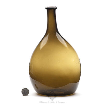 Freeblown Chestnut Bottle, Similar in form and construction to McK plate 225, #6