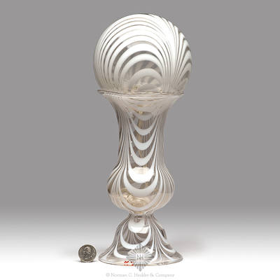 Freeblown Witch Ball And Stand, Similar construction techniques are noted on PG plate 428