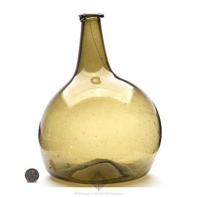 Freeblown Globular Bottle, Similar in form and construction to MW color plate III, top left