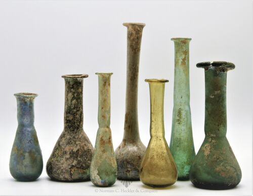 Lot Of Ancient Roman Glass Bottles