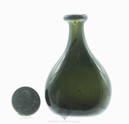 Miniature Freeblown Chestnut Bottle