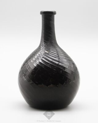 Midwestern Pattern Molded Globular Bottle