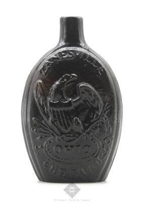 Masonic-Eagle And Zanesville / Ohio / J. Shepard & Co. Historical Flask