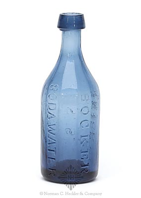 "Knicker / Bocker / Soda Water / 164. 18th St. N.Y. 1848 / S.S." Soda Water Bottle