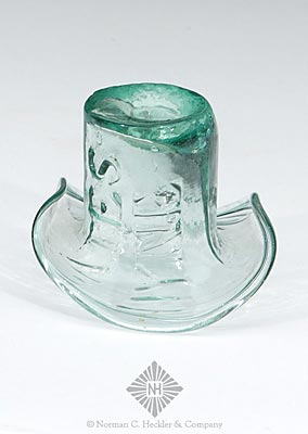 "Dr. Fosgate's / Anodyne / Cordial" Medicine Bottle Formed Into A Hat Whimsey