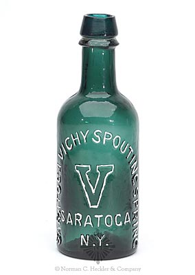 "Saratoga Vichy Spouting Spring / V / Saratoga / N.Y." Mineral Water Bottle