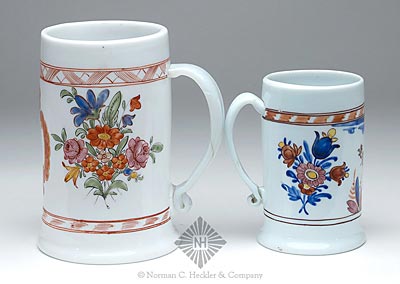 Two Freeblown Handled Mugs