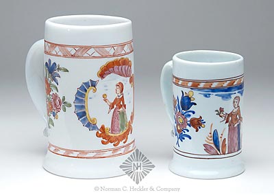 Two Freeblown Handled Mugs